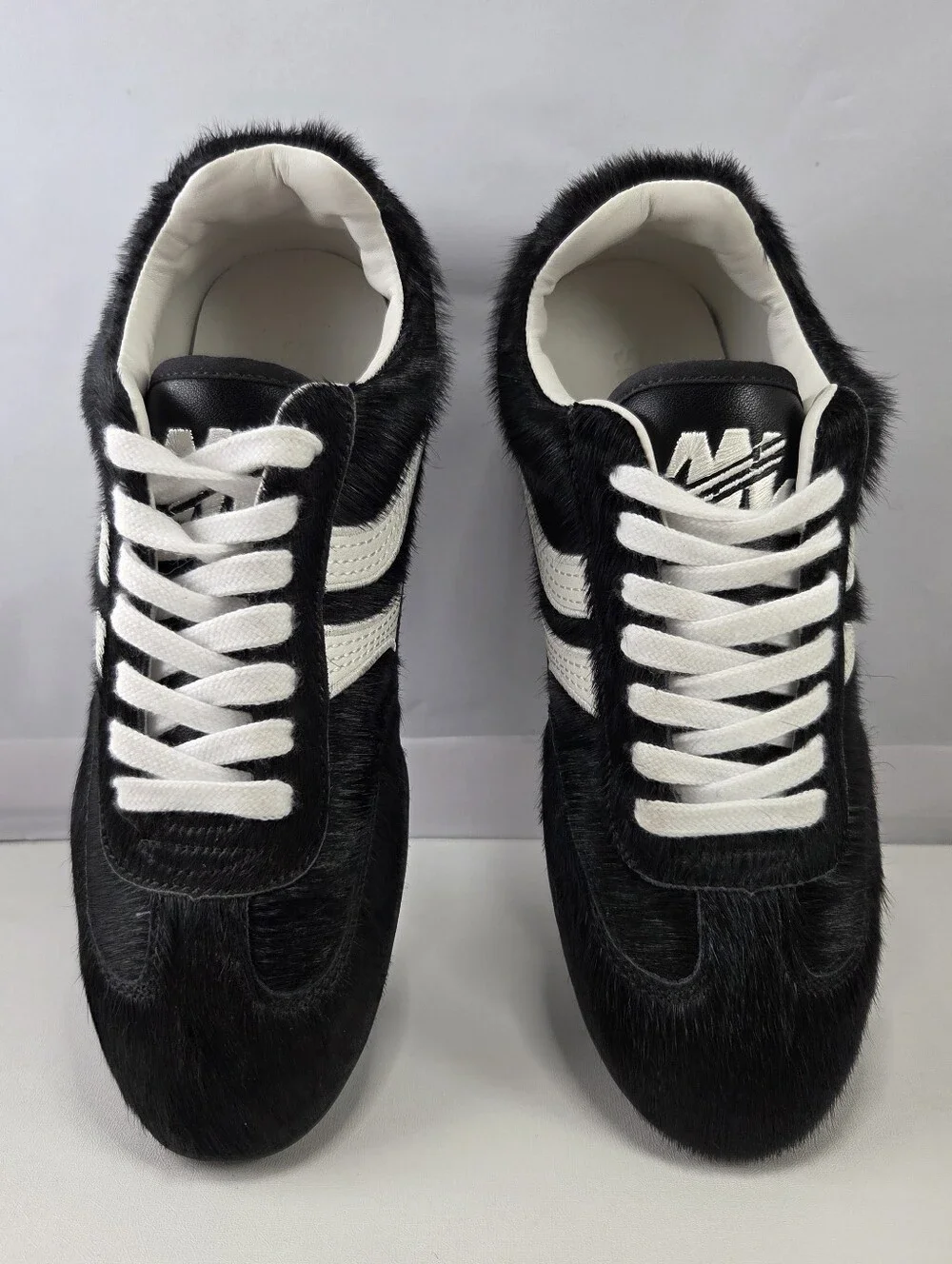 Steve Madden Dobson Black Calf Hair Sneakers Size 7